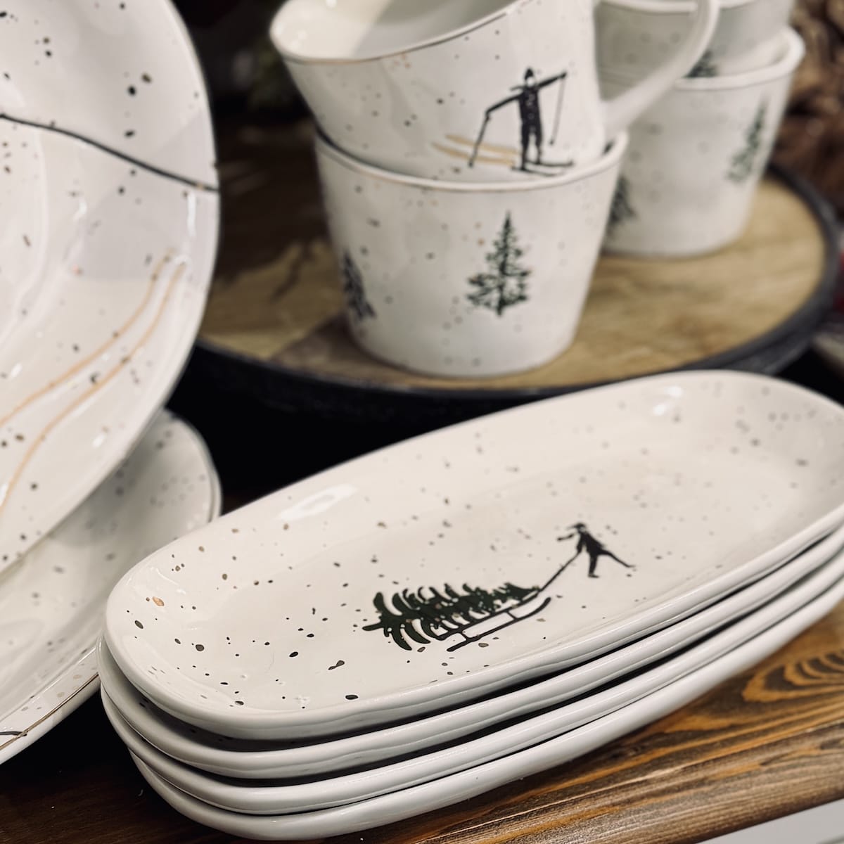 Set of 4 Sledge Platter Plate