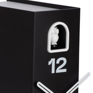 Karlsson Table Clock Book Owl Black