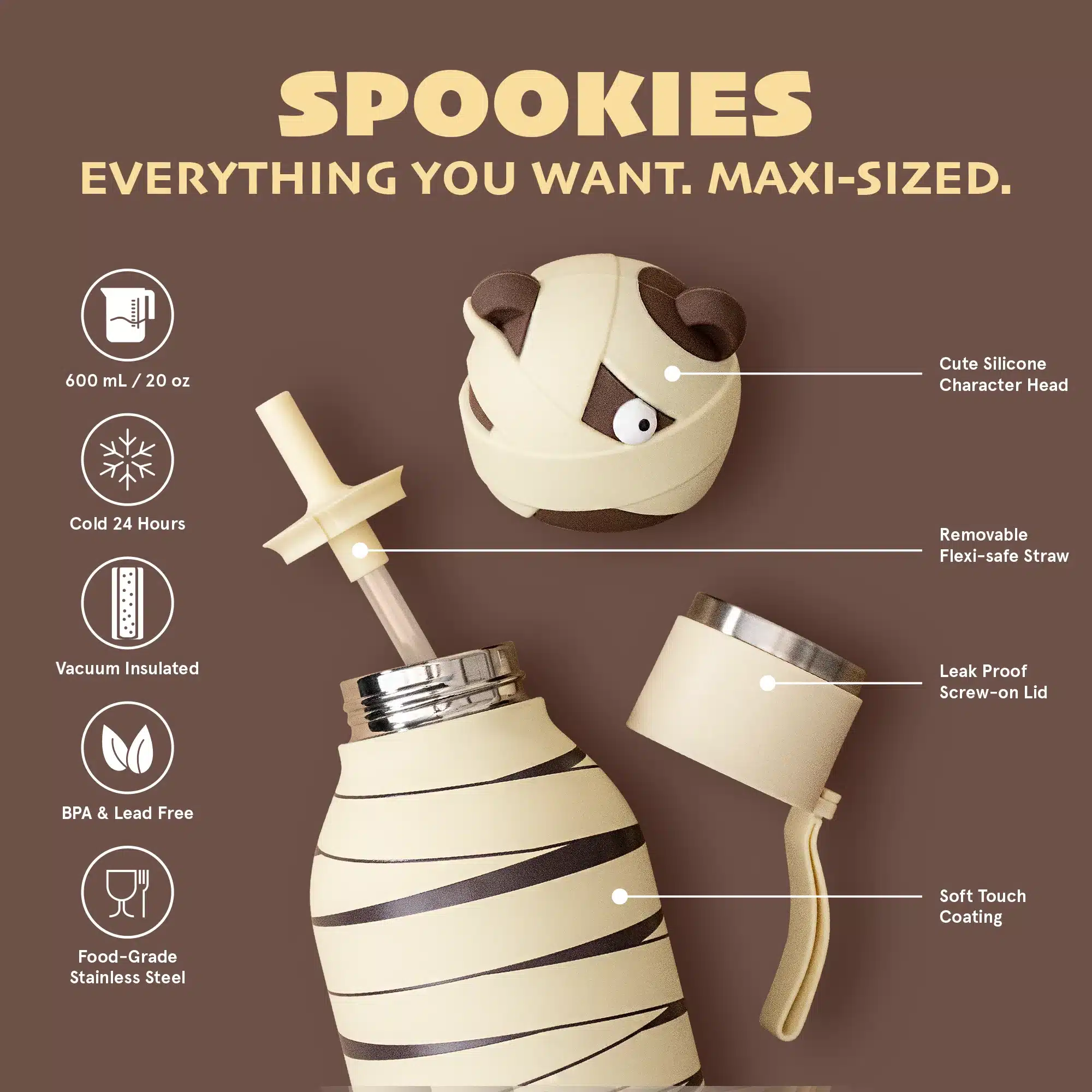 Asobu Maxi Mummified Bear Spookie Bottle - Image 3