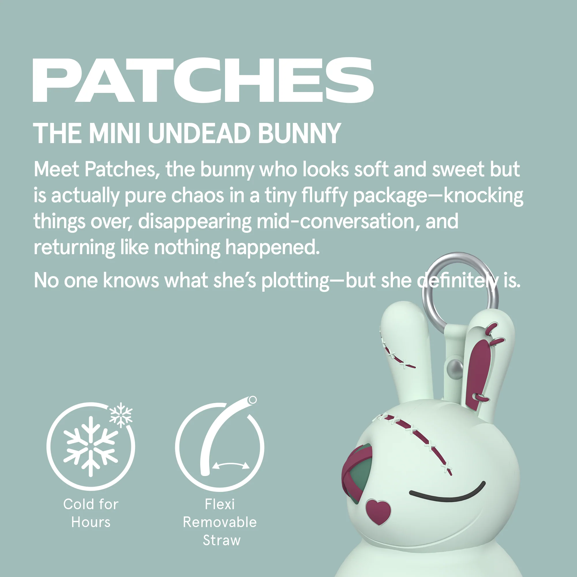 Asobu Mini Undead Bunny Spookie Bottle