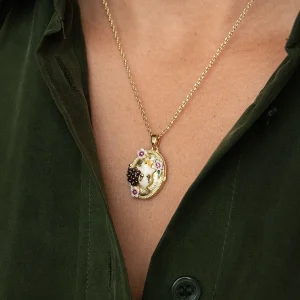 Alternative view of Blackberry Mouse Cameo Locket Necklace