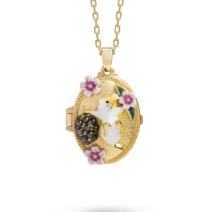 Bill Skinner Blackberry Mouse Cameo Locket Necklace