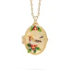 Bill Skinner Robin & Holly Cameo Locket Necklace