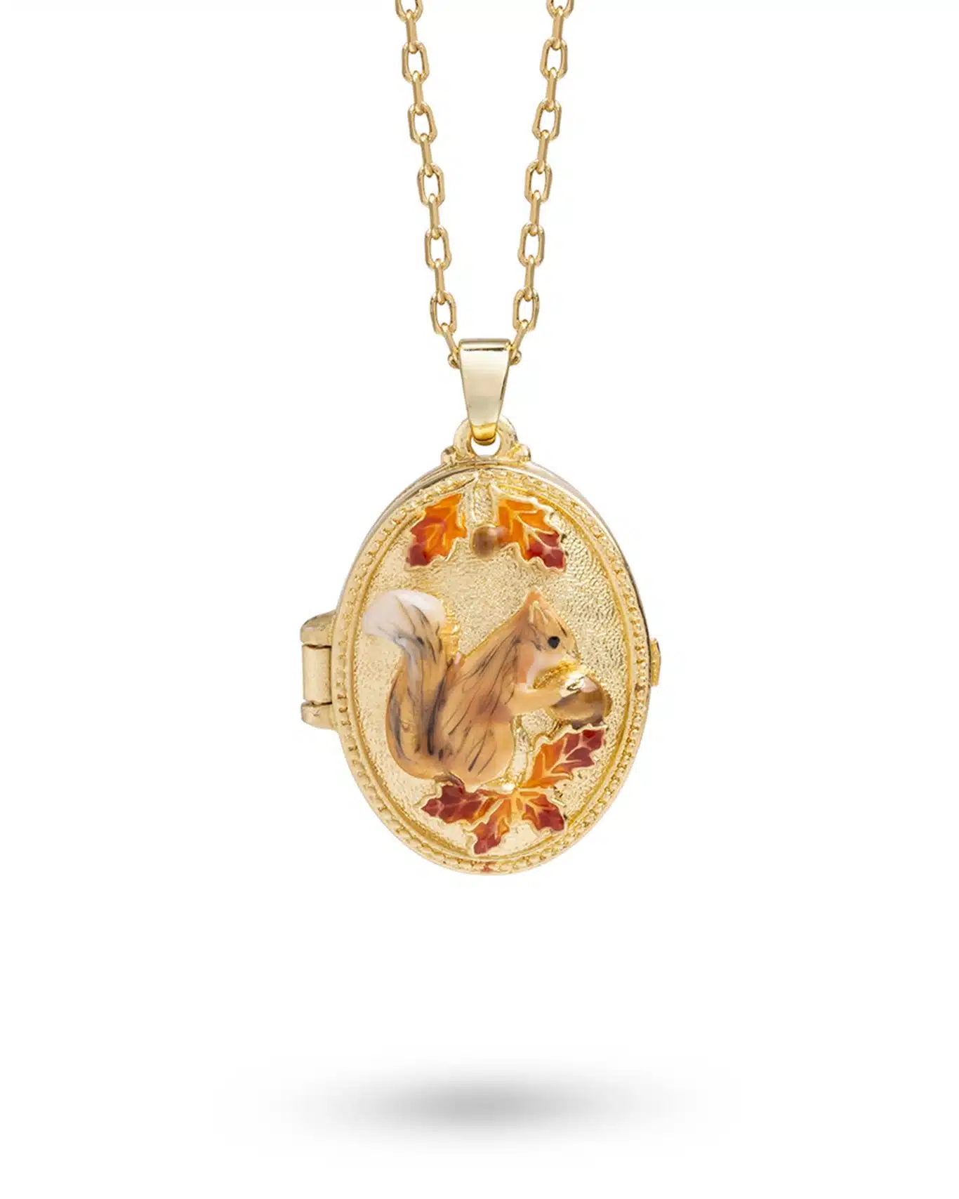 Bill Skinner Squirrel & Acorn Cameo Locket