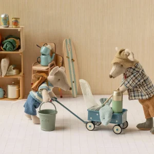 Maileg Wagon, Mouse - Blue