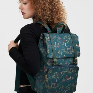 Alternative view of Fable England Into the Woods Green Buckle Medium Backpack