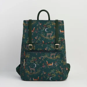 Fable England Into the Woods Green Buckle Medium Backpack