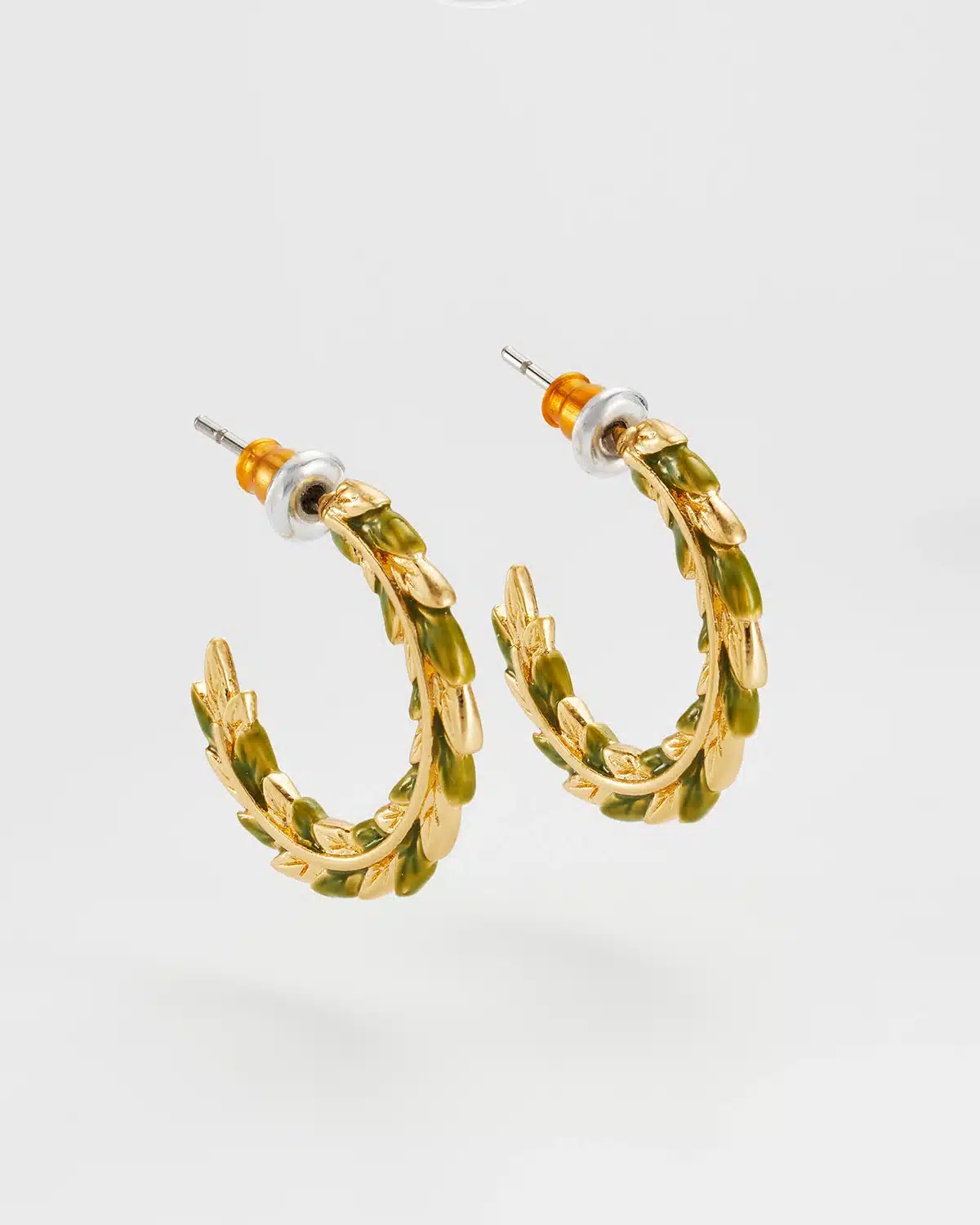 Fable England Wheat Hoop Earrings Gold
