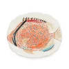 Bold, ornate, and brimming with character, the Douwing Princess platter mixes marine fantasy with the elegance of Rococo design. Inspired by the wild imagination of Louis Renard’s Fantastical Fish and the extravagance of 18th-century art, this hand-decorated Italian platter is a statement piece for the modern table or wall Material: Earthenware Size: L33.5 x W40.5 x H4.5cms Care: Hand wash only Each piece may have slight variations in design due to the production process.