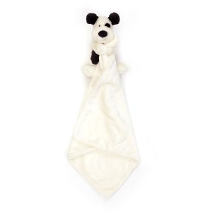 Jellycat Bashful Rufferty Black & Cream Puppy Soother open