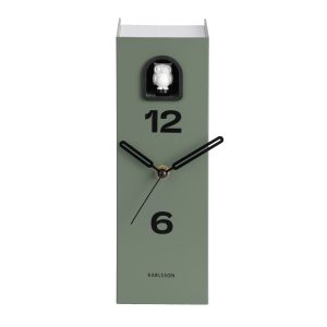Karlsson Table Clock Book Owl Jungle Green