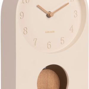Karlsson Table Clock Paris Arch with Pendulum Off White