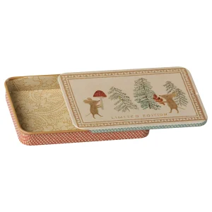 Maileg Metal box - sliding lid - Christmas Mice 1.png
