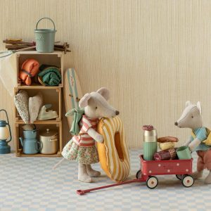 Alternative view of Maileg Wagon, Mouse - Red