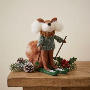 Mr Fox Casual Ski Felt Decoration