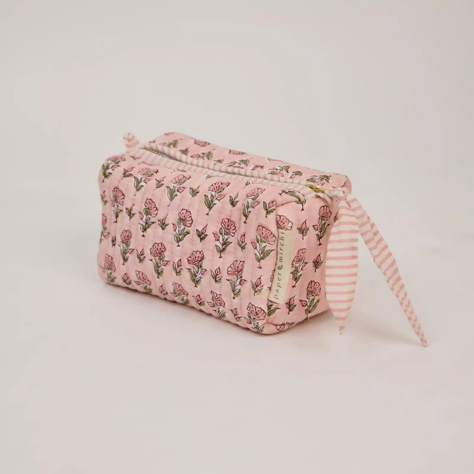 Organic Cotton Toiletry Bag (Small) - Ditsy Floral Blush