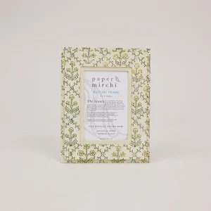 Paper Mirchi Block Printed Picture Frame floral lattice