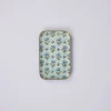 Paper Mirchi Boxed Decorative Enamelled Tray (Small) - Ditsy Floral Blue Stone