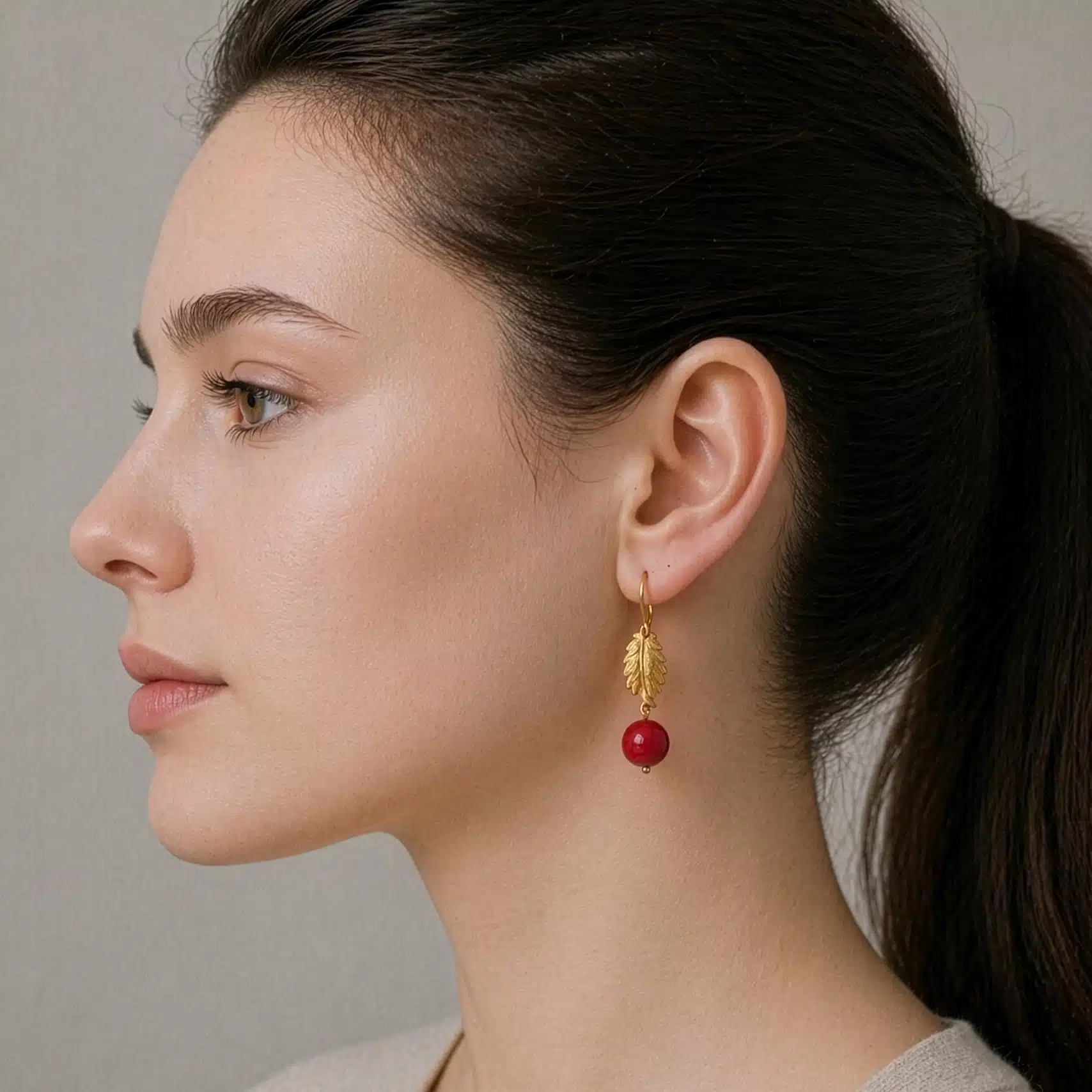 Silk Purse, Cherry Earrings