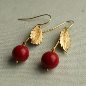 Silk Purse, Cherry Earrings