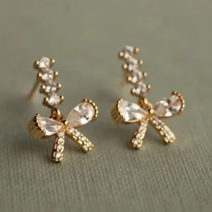 Silk Purse, Sow's Ear Bow Stud Earrings