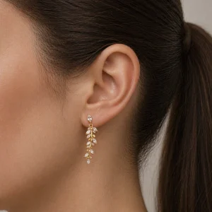 Alternative view of Feather Fern Drop Earrings