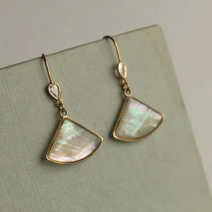 Silk Purse, Sow's Ear Pearl Fan Earrings
