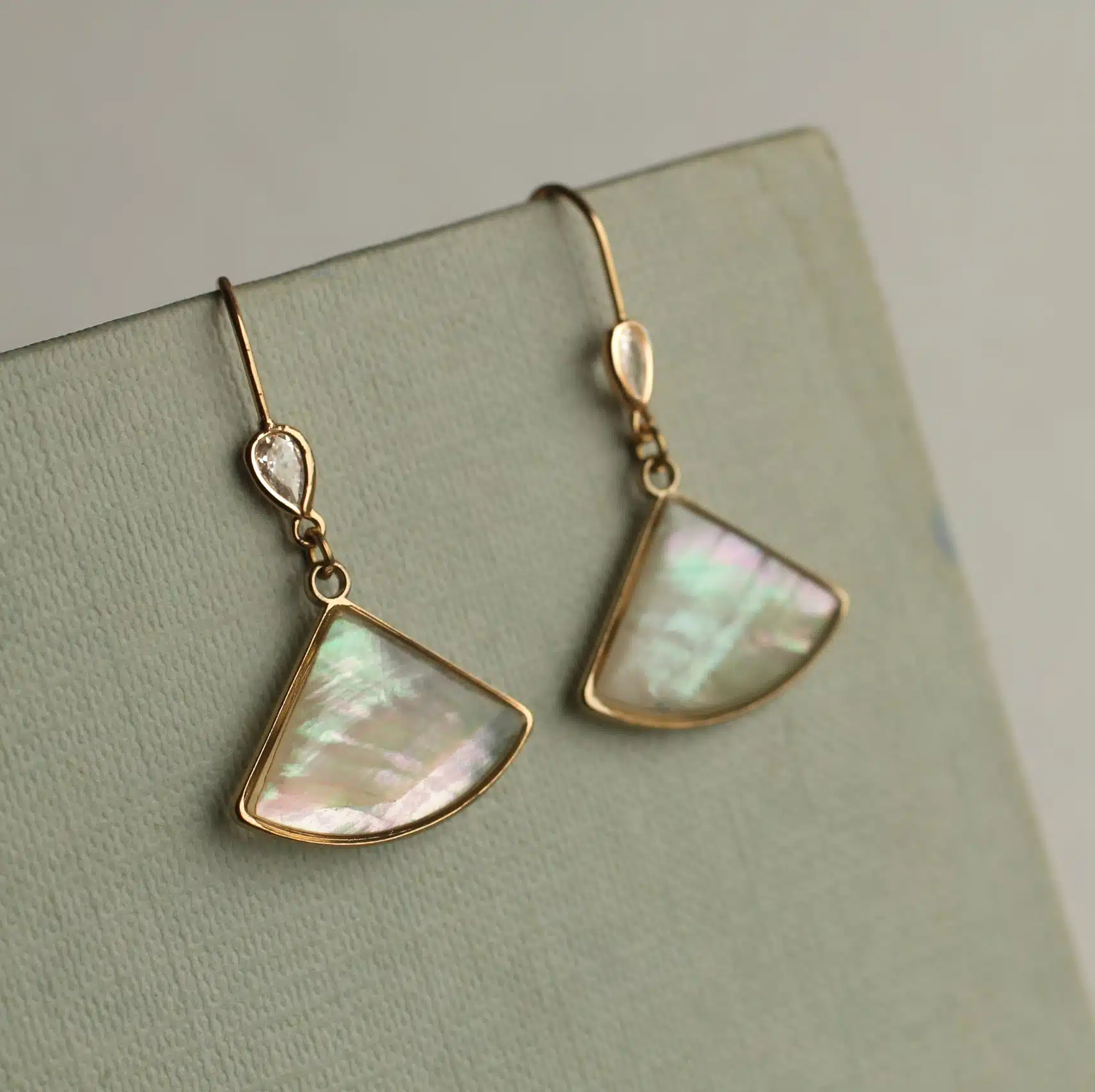 Silk Purse, Sow's Ear Pearl Fan Earrings
