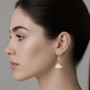 Silk Purse, Sow's Ear Pearl Fan Earrings