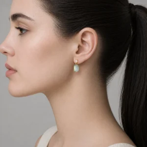 Silk Purse, Sow's Ear Rainbow Baguette Earrings