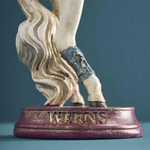 Alternative view of WERNS® Candelabra Circus Horse, White Polyresin