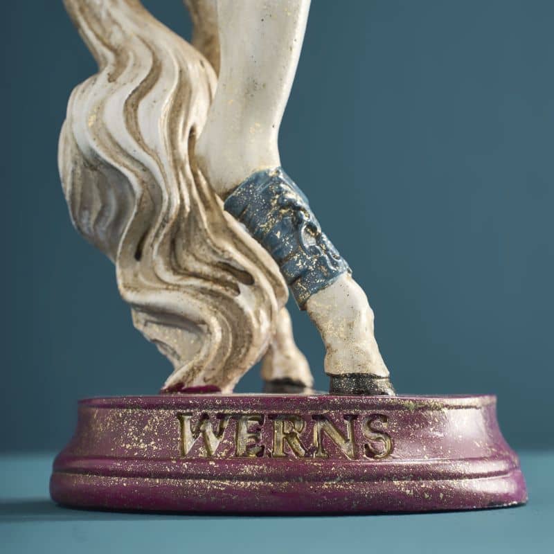 WERNS® Candelabra Circus Horse, White Polyresin - Image 2