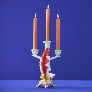 WERNS® Candle holder fish Koi, red-white-green