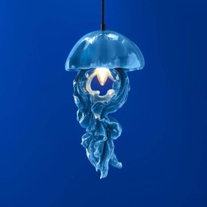 WERNS® Ceiling light jellyfish Ava, blue