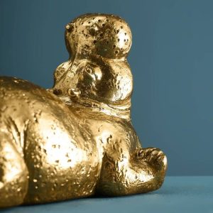 WERNS® Set of 2 Hippo Bookends, gold