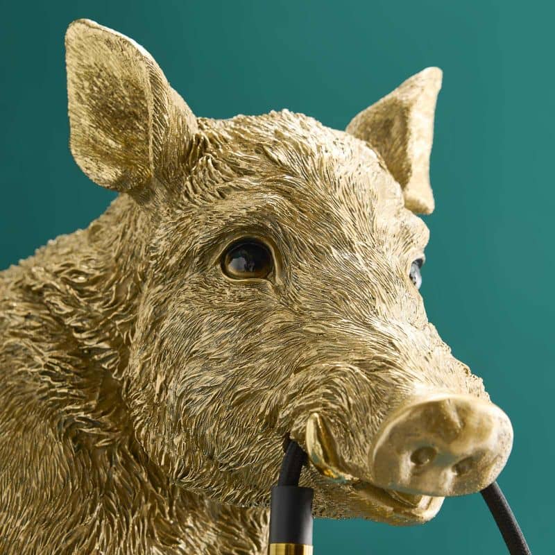 WERNS® Table Lamp Wild Boar William, gold - Image 2