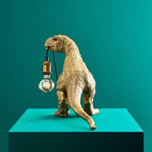 WERNS® Table lamp Dinosaur Rexy, gold