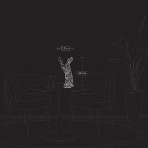 Alternative view of WERNS® Table lamp rabbit Meister Lampe, gold