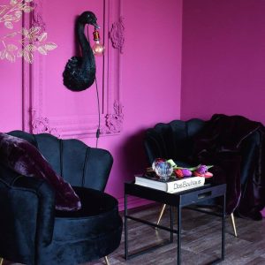 WERNS® Wall Lamp swan Petra, black