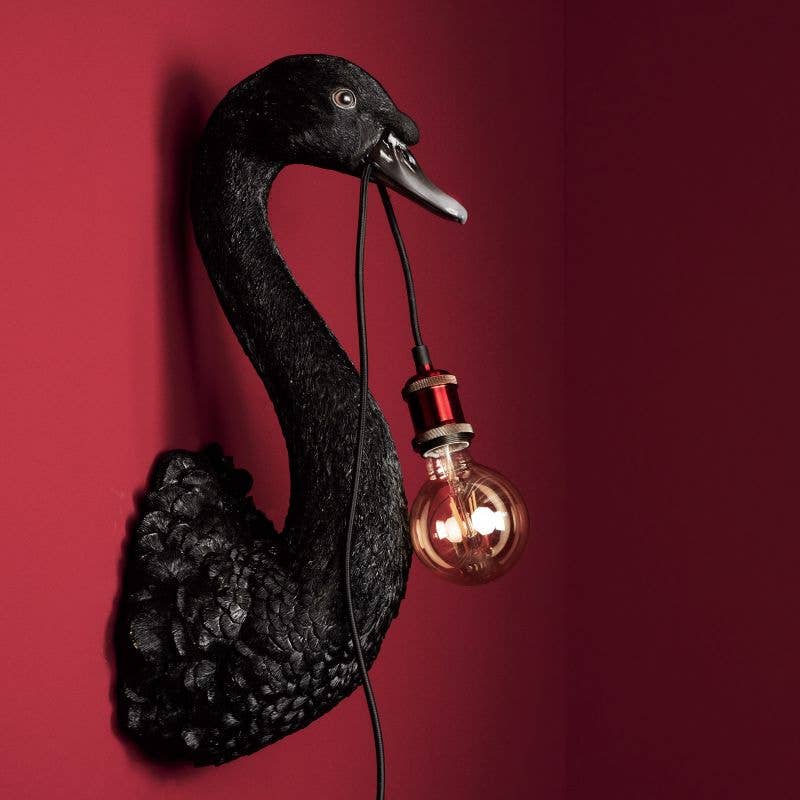 WERNS® Wall Lamp swan Petra, black
