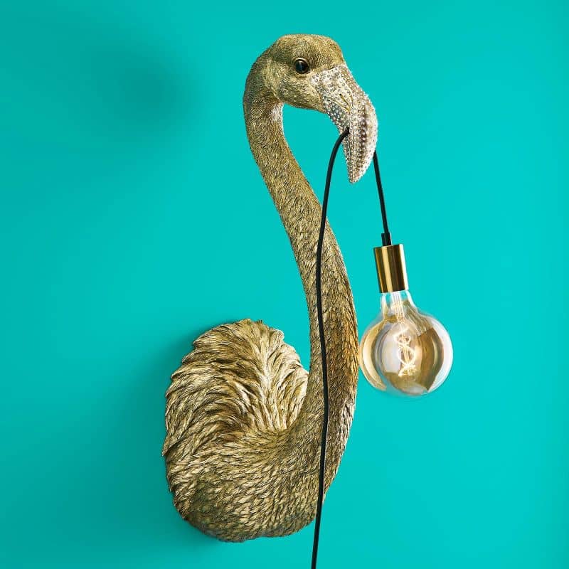 WERNS® Wall lamp Flamingo Tiffany, gold