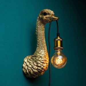 WERNS® Wall lamp Ostrich Baby Franz Josef, gold