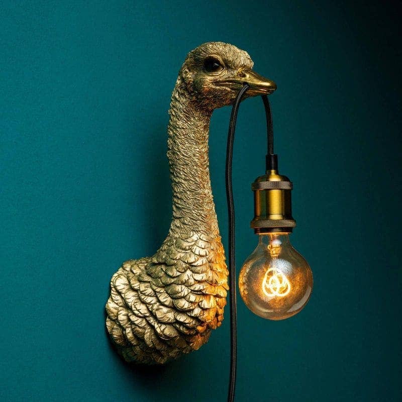 WERNS® Wall lamp Ostrich Baby Franz Josef, gold
